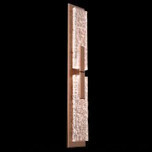 Hammerton IDB0061-02-BB-GC-L1 - Glacier Double Sconce-Burnished Bronze-Clear Textured Cast Glass