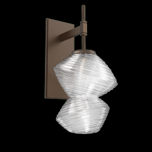 Hammerton IDB0089-01-FB-C-L3 - Mesa Sconce-Flat Bronze-Clear Blown Glass