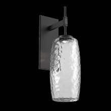 Hammerton IDB0091-01-MB-C-L3 - Vessel Tempo Sconce (Large)-Matte Black-Clear Blown Glass-LED 3000K