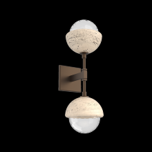 Hammerton IDB0093-02-FB-TC-L3 - Cabochon Double Sconce