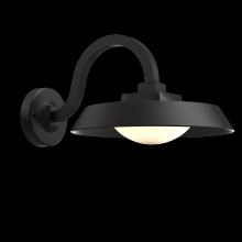 Hammerton ODB0073-01-TB-O-L2 - Outdoor Farmhouse Sconce-Textured Black-Blown Glass