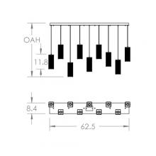 Hammerton PLB0020-09-MB-0-C01-E2 - Downtown Mesh Linear Multi-Port - 09