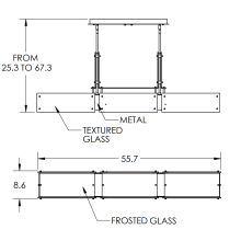 Hammerton PLB0026-0C-GB-FG-001-L3 - Urban Loft Trestle Linear - 55-Inch (LED)