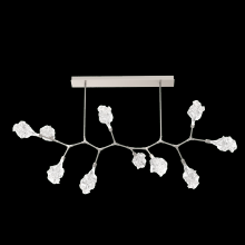 Hammerton PLB0059-BC-BS-BC-001-L1 - Blossom 10pc Branch-Beige Silver-Blossom Clear Blown Glass