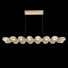 Hammerton PLB0079-48-GB-PC-CA1-L3 - Pebble Linear Suspension 48" Small Glass-Gilded Brass-Pebble Clear