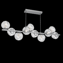 Hammerton PLB0086-T0-CS-GC-001-L3 - Luna 10pc Twisted Branch-Classic Silver-Geo Inner - Clear Outer-Threaded Rod Suspension-LED 3000K