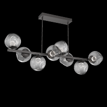 Hammerton PLB0086-T8-GP-FS-001-L3 - Luna 8pc Twisted Branch-Graphite-Floret Inner - Smoke Outer-Threaded Rod Suspension-LED 3000K