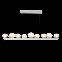 Hammerton PLB0089-0C-CS-A-CA1-L3 - Mesa 59" Linear Suspension-Classic Silver-Amber Blown Glass