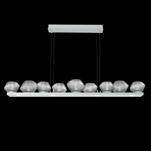 Hammerton PLB0089-0C-CS-S-CA1-L3 - Mesa 59" Linear Suspension-Classic Silver-Smoke Blown Glass