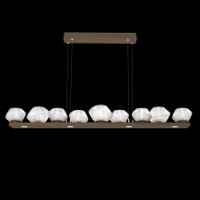 Hammerton PLB0089-0C-FB-C-CA1-L3 - Mesa 59" Linear Suspension-Flat Bronze-Clear Blown Glass