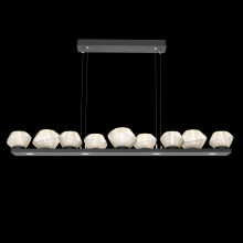 Hammerton PLB0089-0C-MB-A-CA1-L3 - Mesa 59" Linear Suspension-Matte Black-Amber Blown Glass