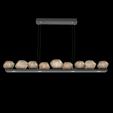 Hammerton PLB0089-0C-MB-B-CA1-L3 - Mesa 59" Linear Suspension-Matte Black-Bronze Blown Glass