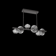 Hammerton PLB0089-T6-GP-S-001-L3 - Mesa 6pc Twisted Branch-Graphite-Smoke Blown Glass-Threaded Rod Suspension-LED 3000K