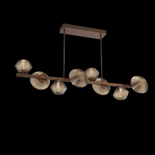 Hammerton PLB0089-T8-BB-B-001-L1 - Mesa 8pc Twisted Branch-Burnished Bronze-Bronze Blown Glass-Threaded Rod Suspension-LED 2700K