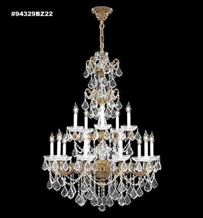 Madrid Cast Brass 15Light Entry Chandelier