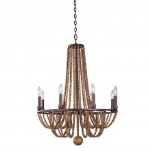 Kalco 505271RM - Beechwood 8 Light Chandelier