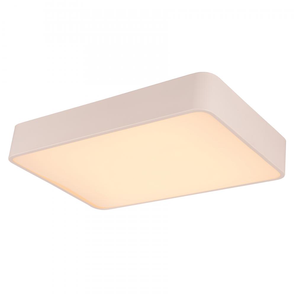 Aperture 48-Watt Matte White Finish Integrated LEd Square Flush Mount Ceiling Light 24 in. L x 24 in