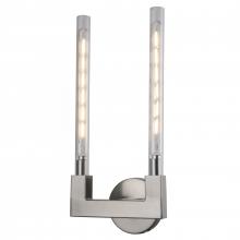 Worldwide Lighting Corp W23571BN5 - Silhouette 8-Watt Brushed Nickel Finish LED Tall Wall Sconce 5 in. L x 16 in. H 6000K ADA