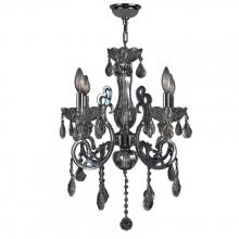 Worldwide Lighting Corp W83109C20-SM - Kronos Collection 4 Light Chrome Finish and Smoke Crystal Chandelier 20" D x 24" H Medium