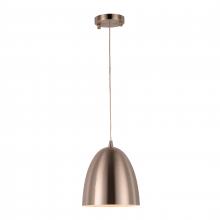 Worldwide Lighting Corp W83542BN8 - Monroe 6-Watt Brushed Nickel Finish Integrated LEd Mini Pendant Light 3000K 8 in. Dia x 96 in. H