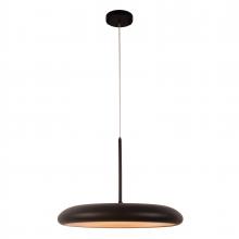 Worldwide Lighting Corp W83552MB18 - Madison 24-Watt Matte Black Finish Integrated LEd disc Pendant Light 3000K 18 in. Dia x 96 in. H 300