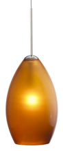 Stone Lighting PD184AMPNX5M - Pendant Luma Amber Polished Nickel GY6.35 Xenon 50W Monopoint Canopy