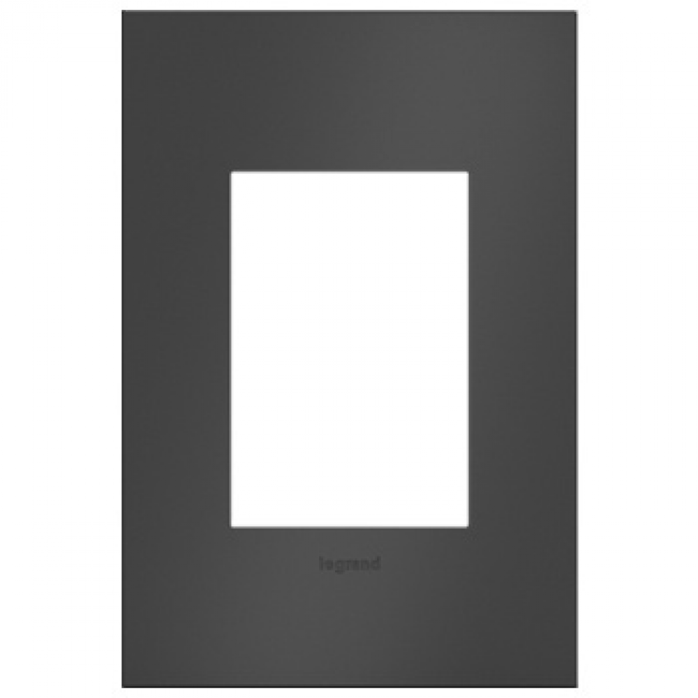 adorne® Satin Black One-Gang-Plus Screwless Wall Plate