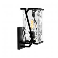  1251-MB-CW - Waterfall Outdoor Wall Mount Light - Matte Black