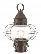 Norwell 1321-BR-CL - Cottage Onion Outdoor Post Lantern - Bronze with Clear Glass