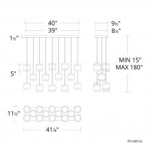 WAC US PD-68914L-AB - Banded Chandelier Light