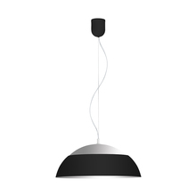 Eglo 202268A - 1x35W LED Pendant w/ Black Outer Finish & Silver Interior Finish