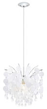 Eglo 91046A - 1x100W Chandelier w/ Chrome Finish & Glitter Teflon Glass & Crystals