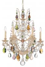 Schonbek 1870 5770-23H - Bordeaux 6 Light 120V Chandelier in Etruscan Gold with Clear Heritage Handcut Crystal