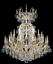 Schonbek 1870 3774-22 - Renaissance 25 Light 120V Chandelier in Heirloom Gold with Clear Heritage Handcut Crystal