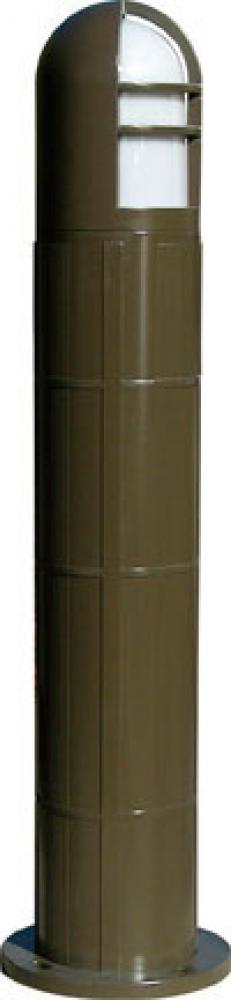 FIBERGLASS BOLLARD OPEN 1/2 CAGE 35W HPS 120V