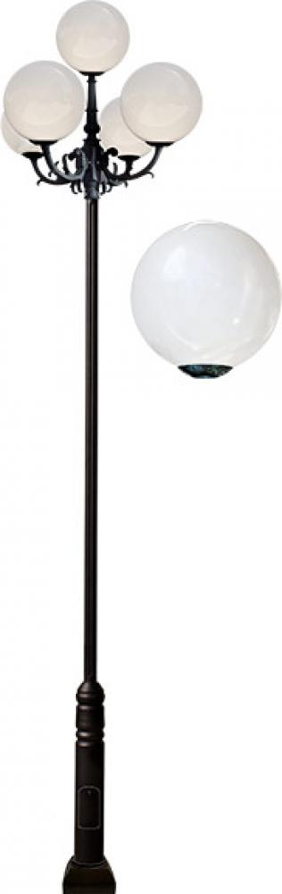 CAST ALUM 18" GLOBE LIGHT FIX 5 X 50W CF 120V