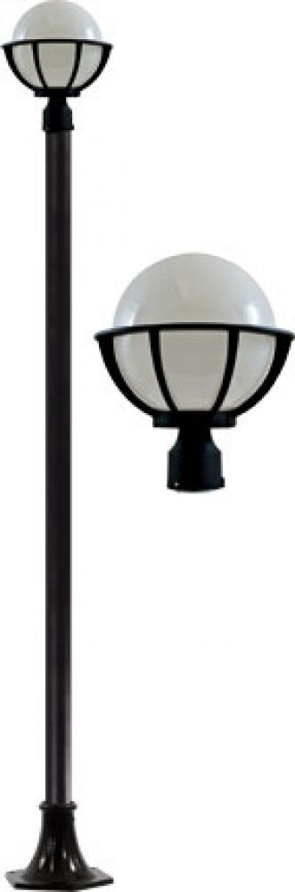 CAST ALUM 10" GLOBE POST LIGHT FIX INCAND 120V