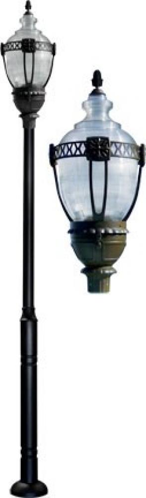 CAST ALUM CLR TOP ACORN FIX 75W LED 120V