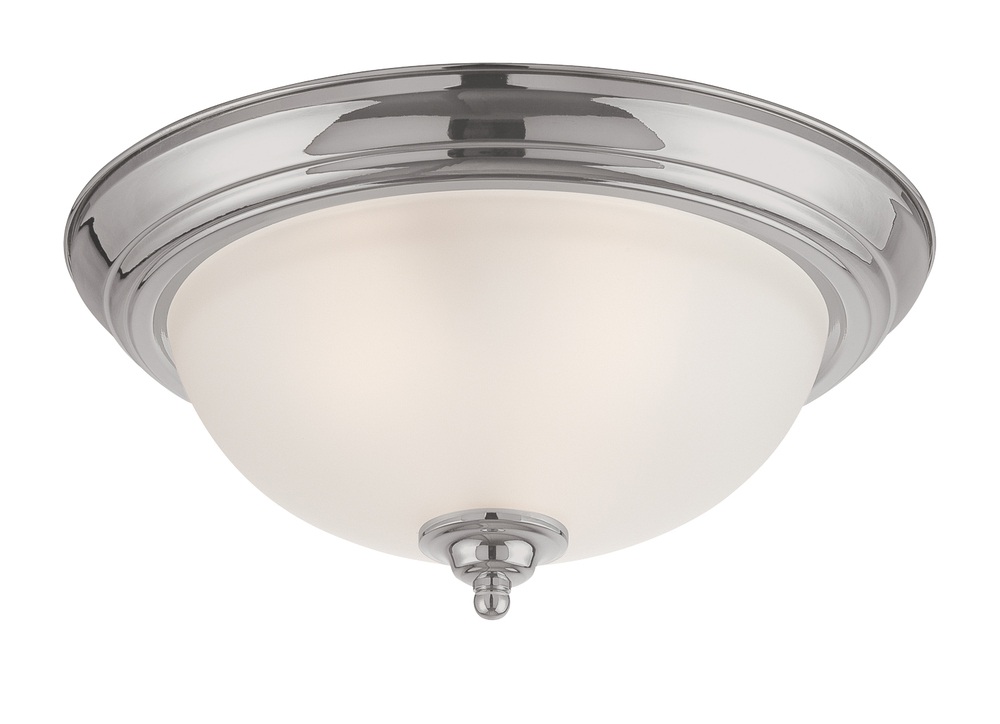 3 Light Flushmount in Satin Nickel