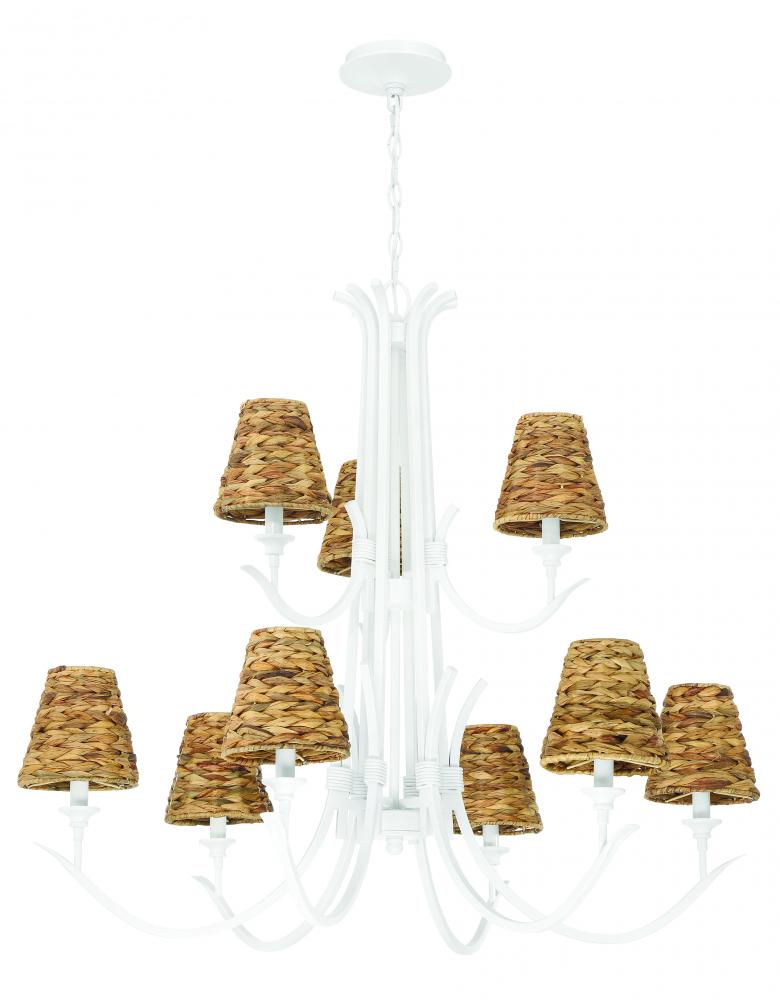 Kokomo 9 Light Chandelier in Matte White