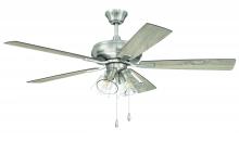 Craftmade ECF104BNK5-DWWLN - 52" Eos Clear 4 Light in Brushed Polished Nickel w/ Driftwood/Walnut Blades