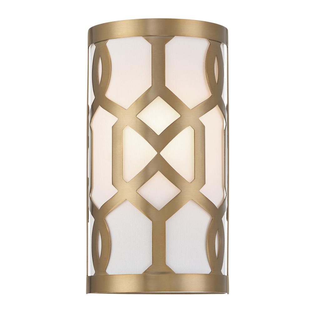 Libby Langdon Jennings 1 Light Aged Brass Sconce