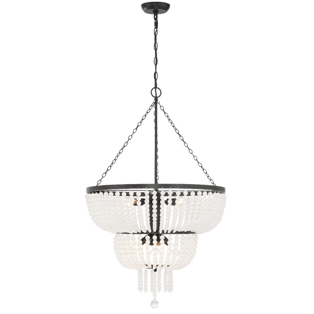 Rylee 8 Light Matte Black Chandelier