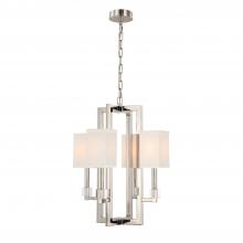 Crystorama 8884-PN - Dixon 4 Light Polished Nickel Chandelier