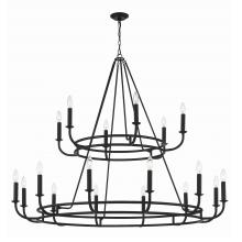 Crystorama BAI-A2109-MK - Bailey 18 Light Matte Black Chandelier