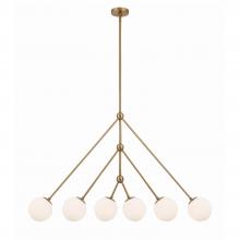 Crystorama OMN-3006-AG - Omni 6 Light Aged Brass Chandelier