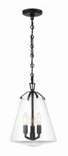 Crystorama VSS-7004-MK - Voss 3 Light Matte Black Mini Chandelier