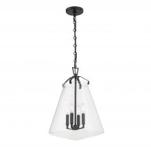 Crystorama VSS-7015-MK - Voss 4 Light Matte Black Pendant