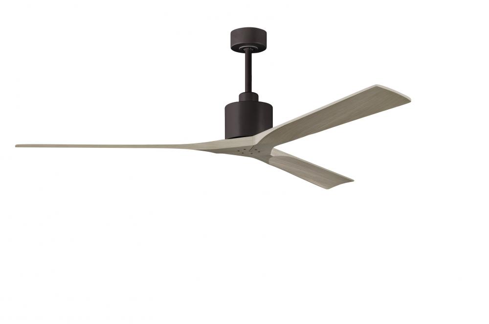 Nan XL 6-speed ceiling fan in Matte White finish with 72” solid walnut tone wood blades