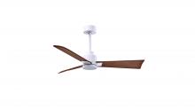 Matthews Fan Company AK-MWH-WN-42 - Alessandra 3-blade transitional ceiling fan in matte white finish with walnut blades. Optimized fo